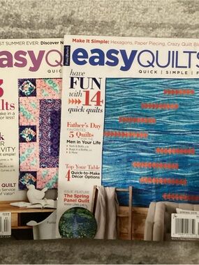 Lot of 2 Fons & Porter Easy Quilts Spring & Summer 2018